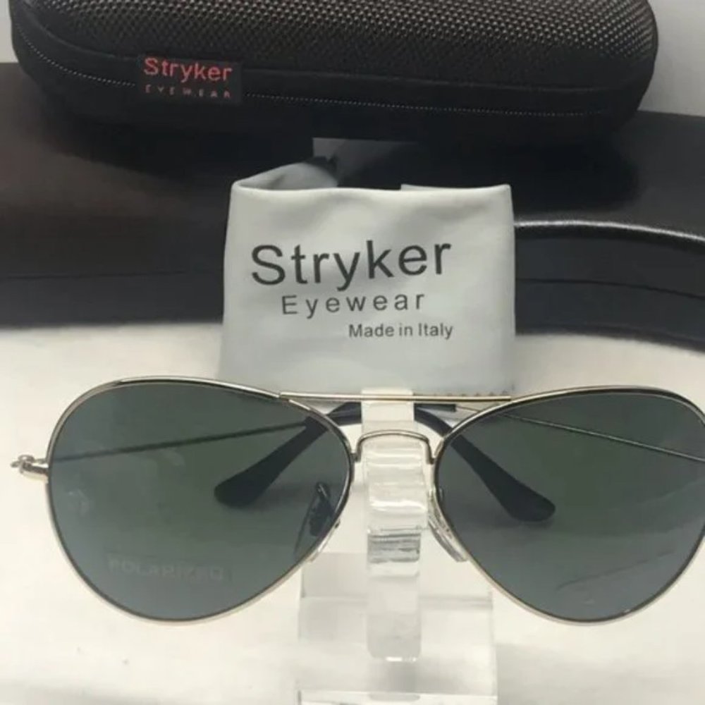 Polarized Stryker sunglass Gold & Green (G15) Lens